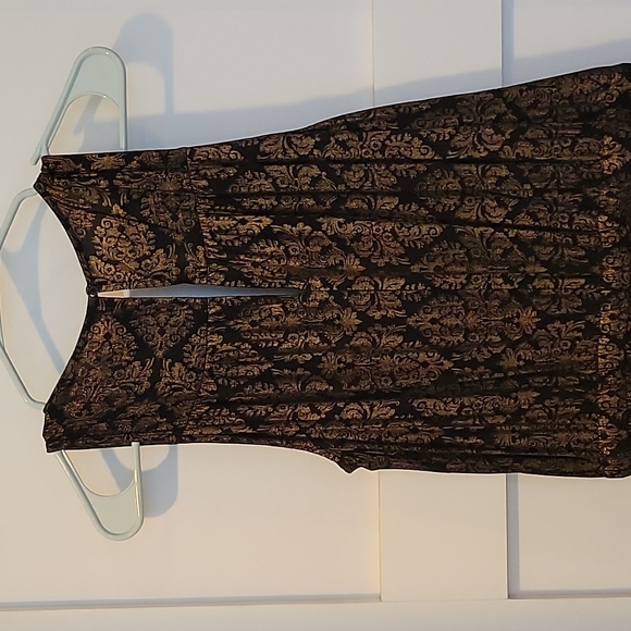 Old Navy Black & Gold Sleeveless Jumpsuit sz M - Picture 4 of 5